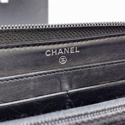 boy chanel 拉鍊 皮 夾